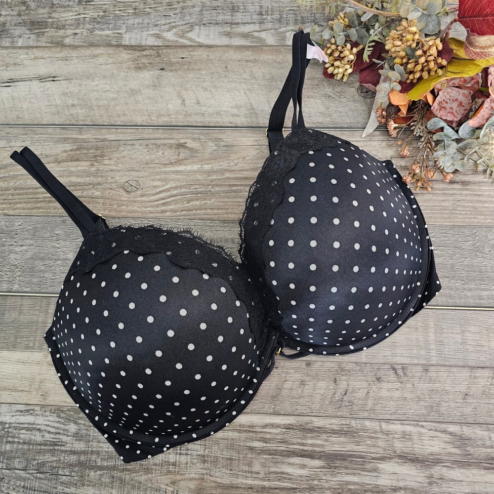 Victoria's Secret Black and White Polka Dot Bra